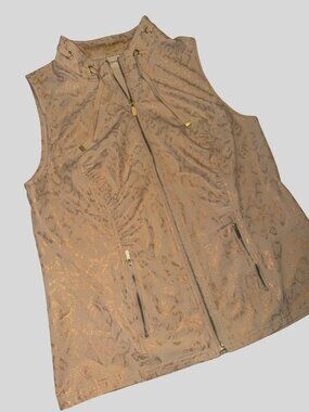 Chicos ZENERGY Neema Leopard Full Zip Vest Size 1/Medium